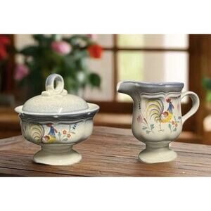 Mikasa Fresh Day Creamer & Sugar Bowl with Lid – Rooster Farmhouse Japan